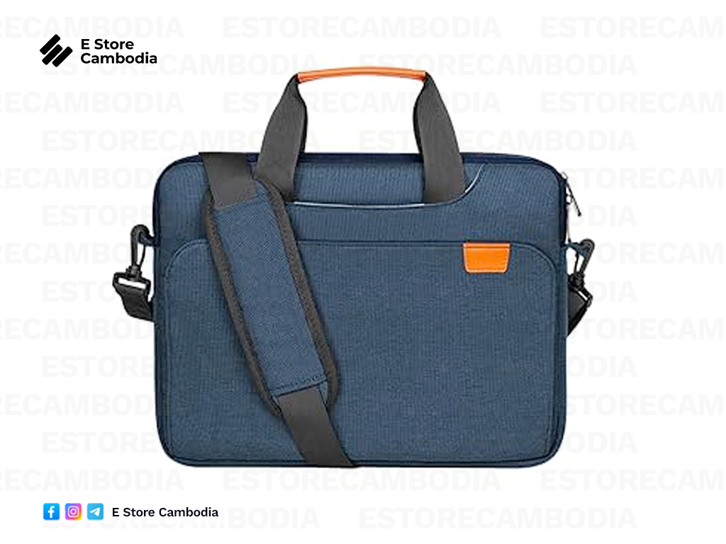 Laptop bag 17 មានខ្សែពណ៌ខៀវ